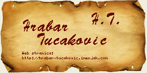 Hrabar Tucaković vizit kartica